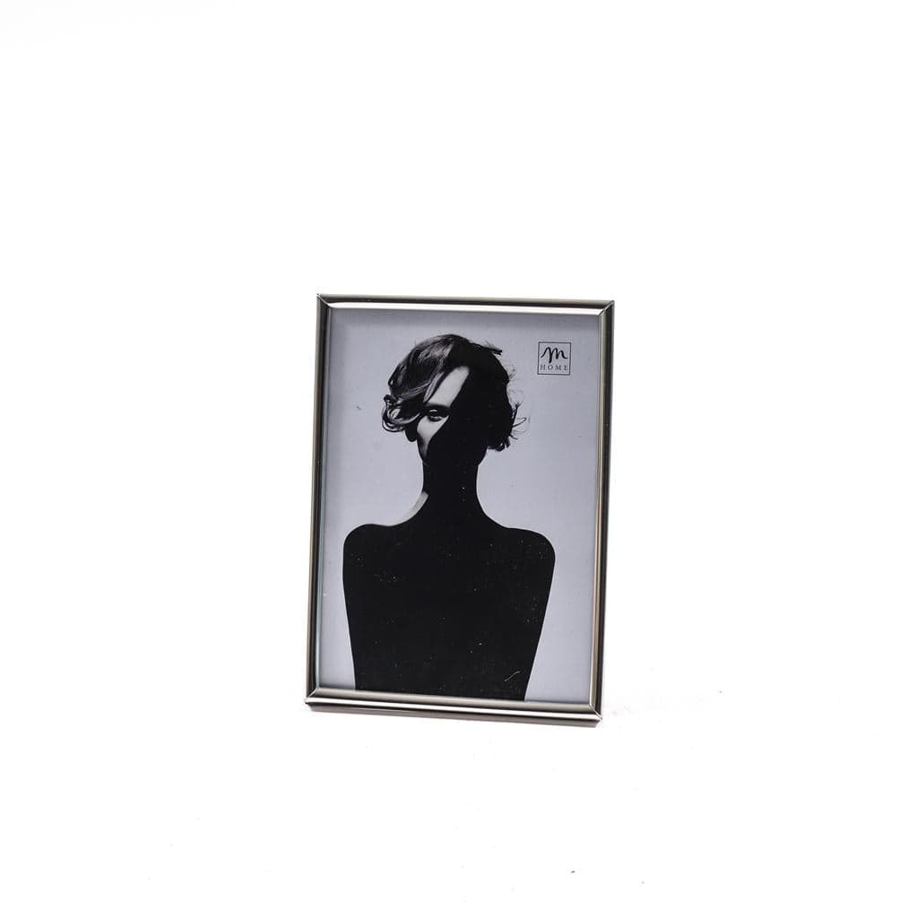 Cornice Portafoto in Metallo Argento 13,5x18,5x1,5cm Per Foto 13x18cm
