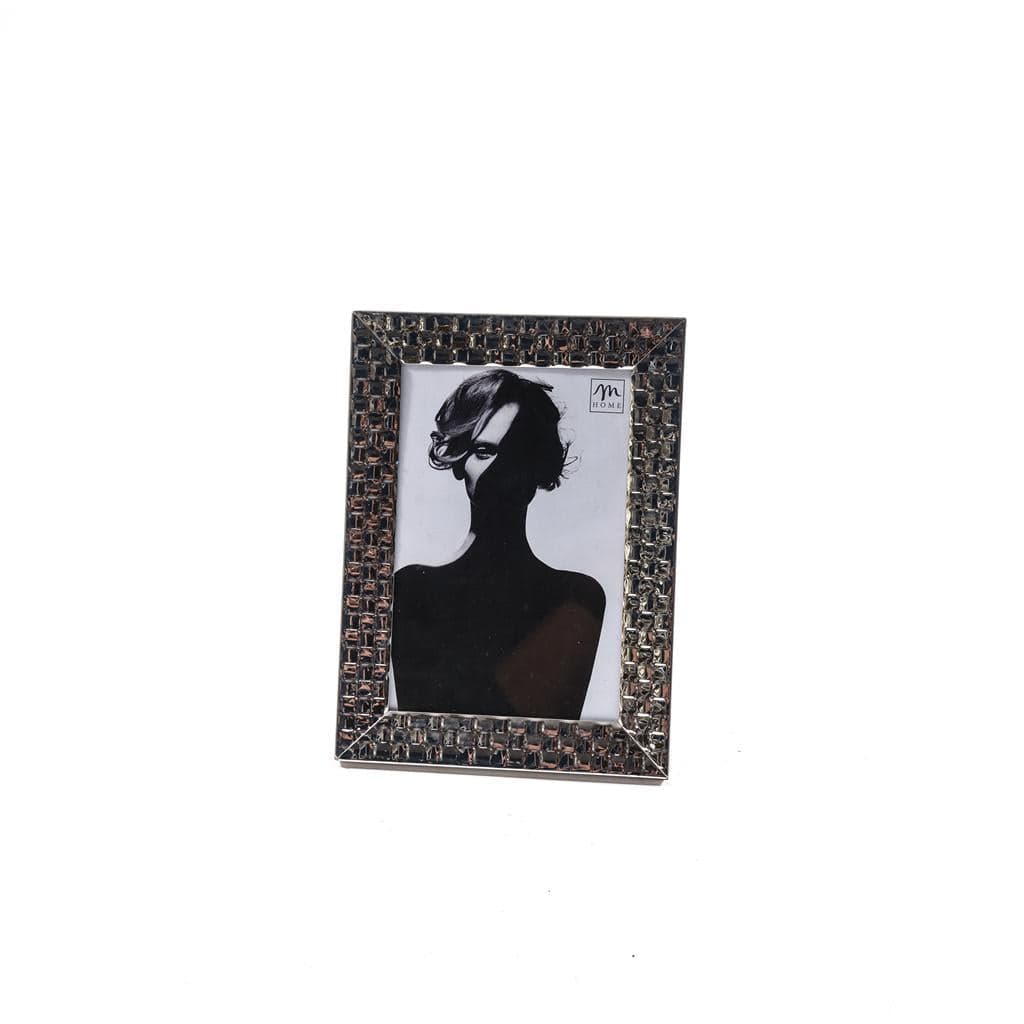 Cornice Portafoto in Metallo Argento 14,5x19,5x1,5cm Per Foto 13x18cm