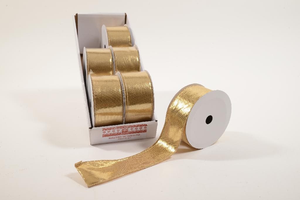 Nastro in Tessuto Oro 10mt x 6,23 cm