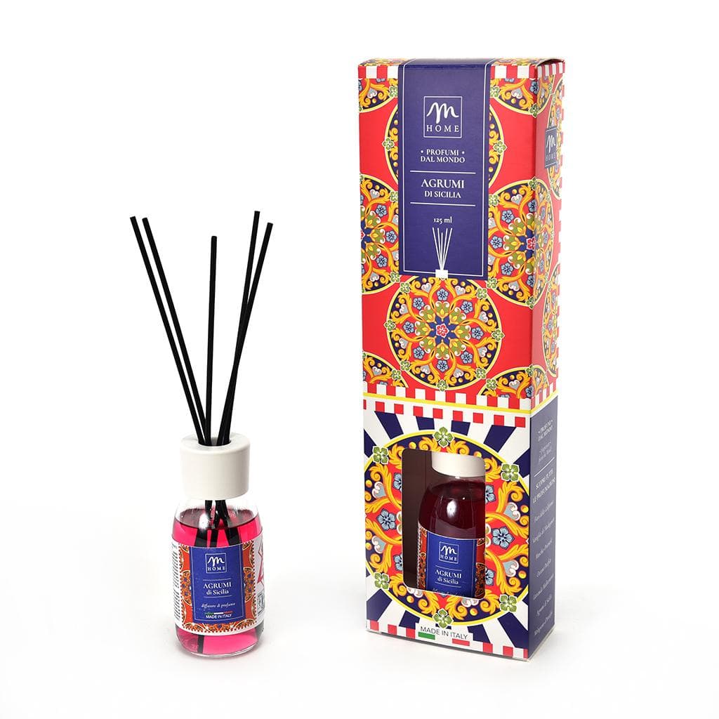 Profumi dal Mondo - Diffusore di Essenza 125ml Agrumi di Sicilia con Bacchetti in cotone in Accessori per la profumazione della casa Save The Money - Rimini, commercioVirtuoso.it