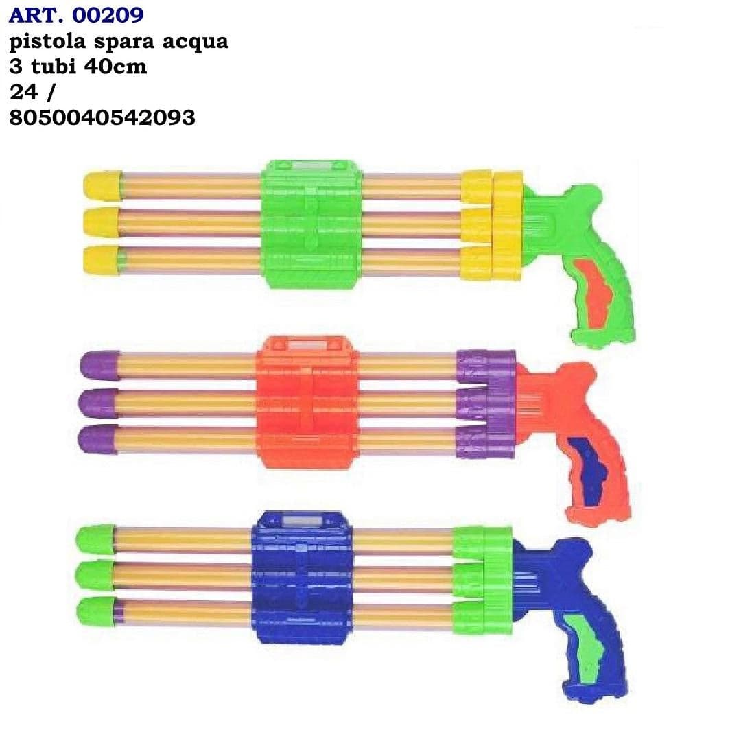 PISTOLA ACQUA 3 CANNE CM. 38