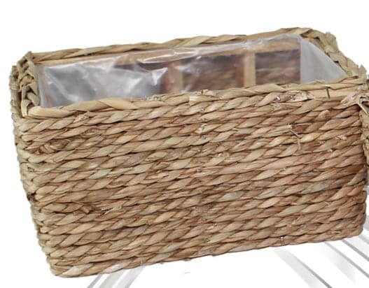 Vaso Pianta Rettangolare in Ratan GRANDE 20x28cm