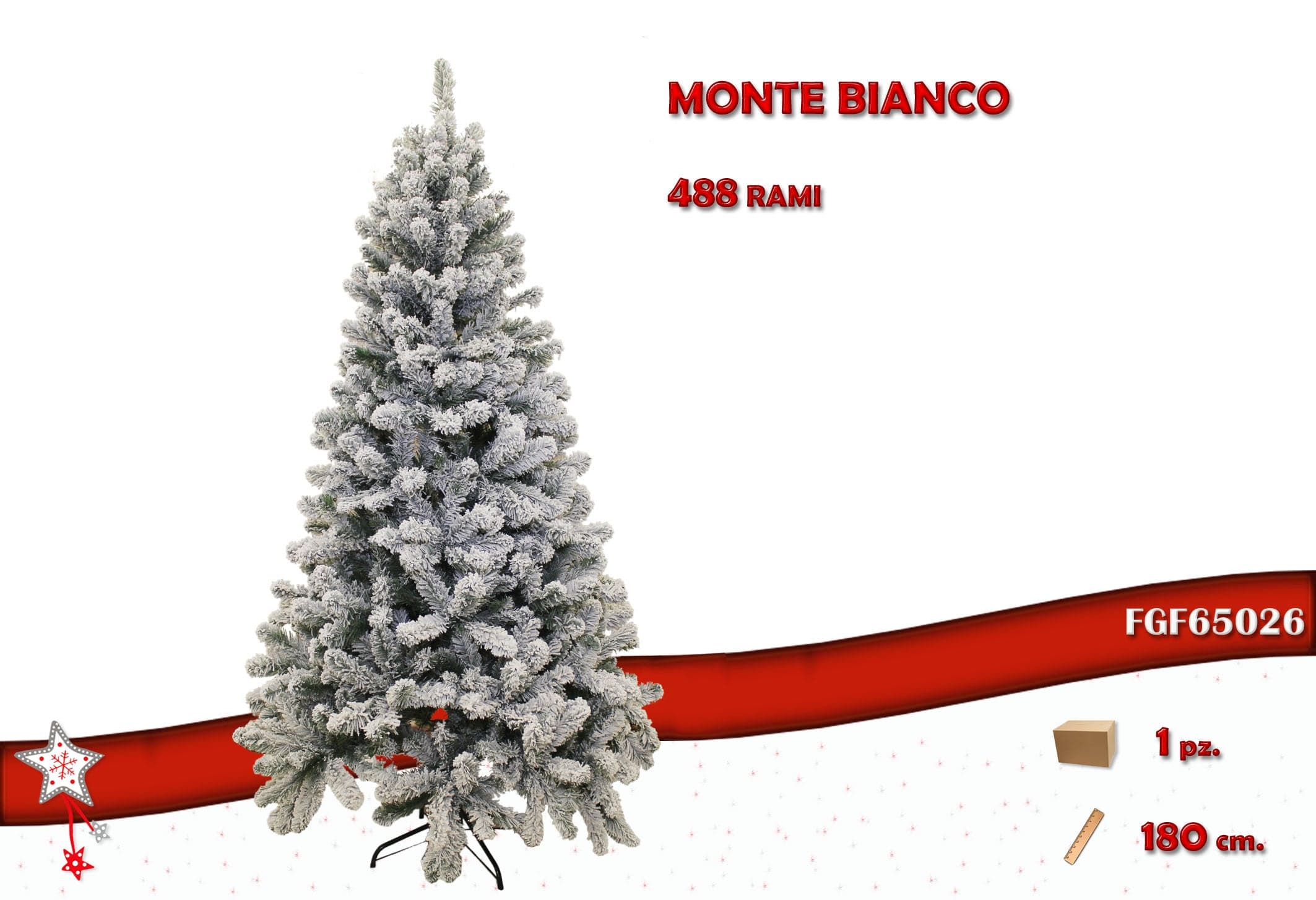 Albero innevato monte bianco 180cm in Alberi di natale artificiali Save The Money - Rimini, commercioVirtuoso.it