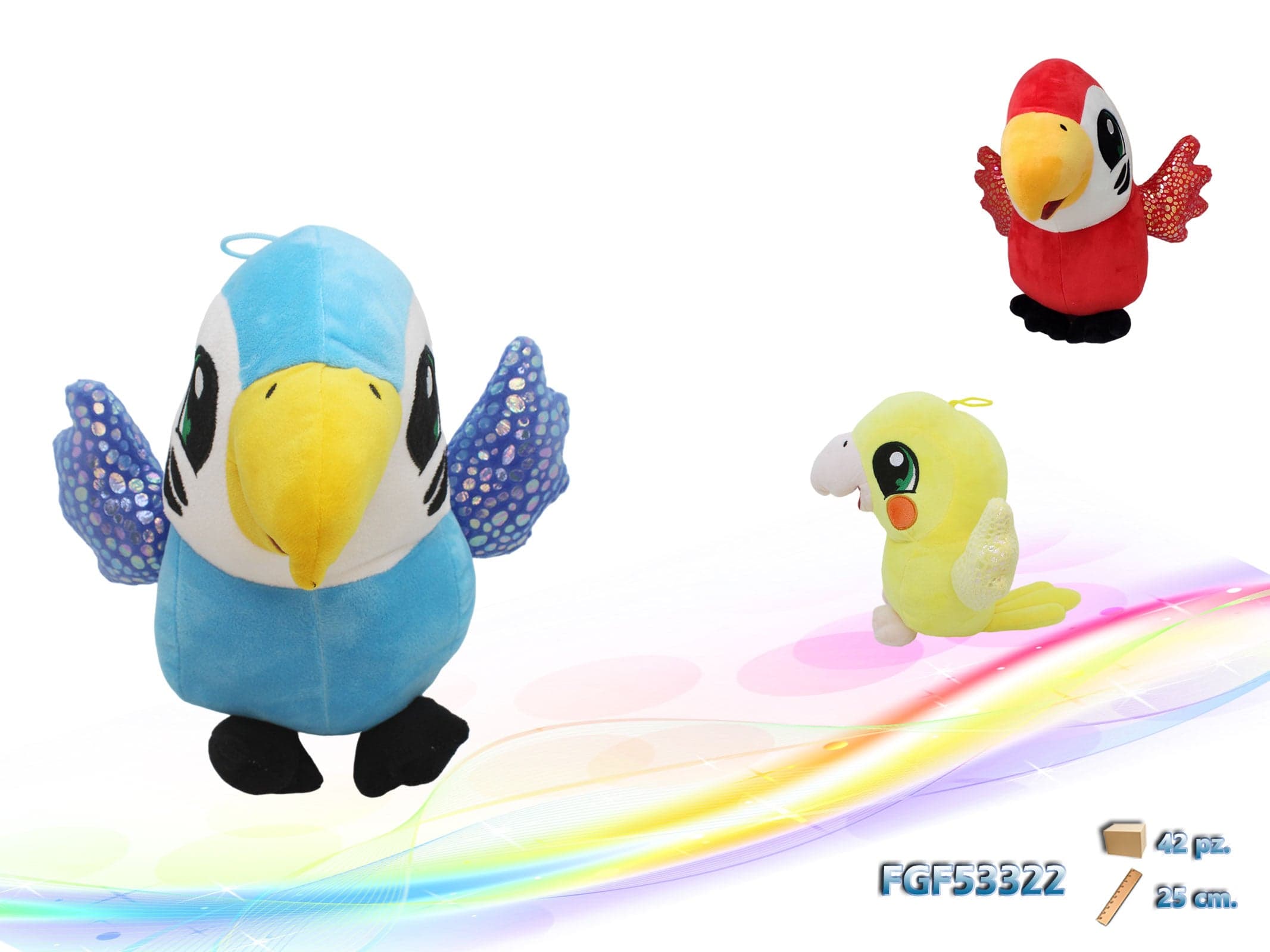 Pappagallo Peluche Colori Assortiti in Animali di peluche Save The Money - Rimini, commercioVirtuoso.it