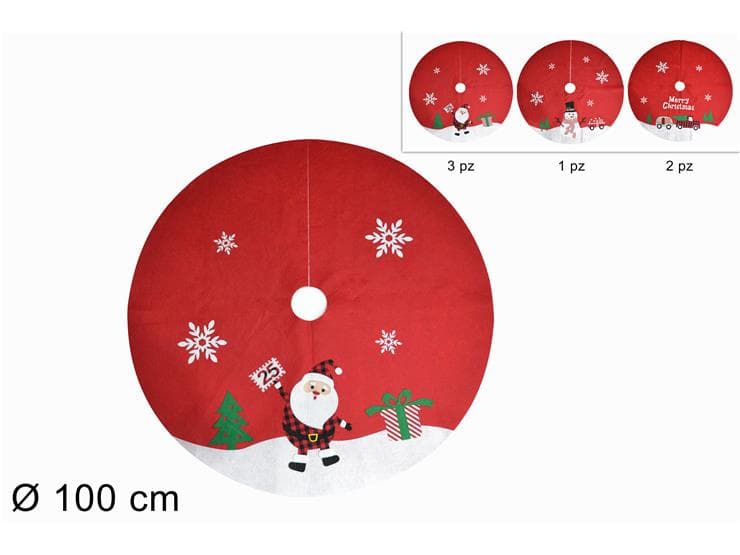 Tappeto Albero 100cm in Feltro 3 Assortimenti