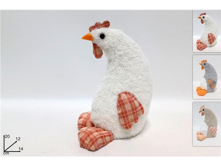 Gallina Pelliccia Decorata 20cm 3 Colori in Animali di peluche Save The Money - Rimini, commercioVirtuoso.it