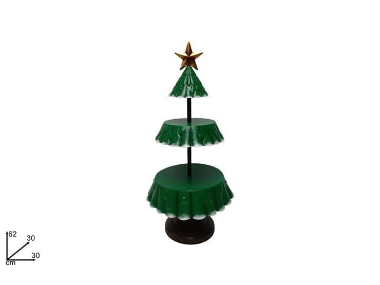Albero 2 Piani Porta Oggetti in Latta 30x62cm