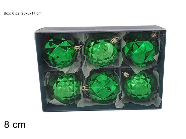 Palle 8cm Set 6 Pezzi Verde