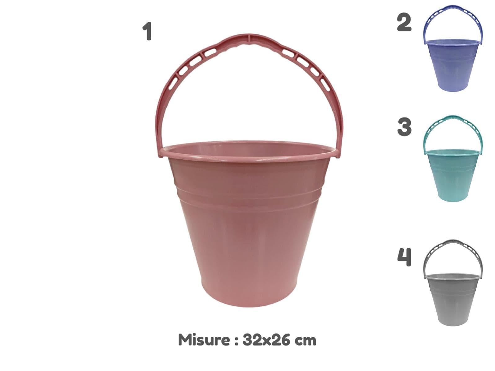 SECCHIO 11 LT PLASTICA COLORI ASS
