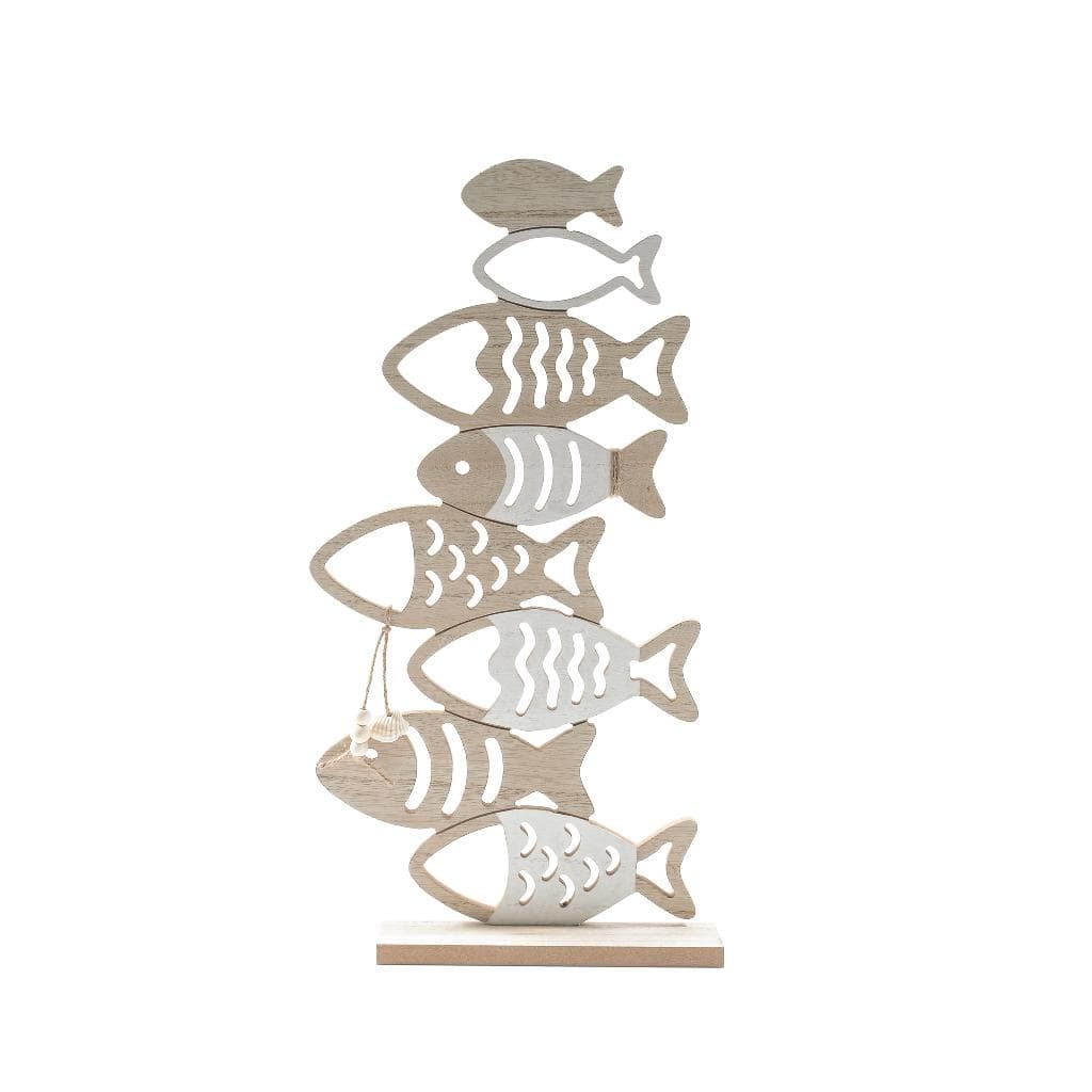Decorazione Pesci in Legno 24x8xH46cm