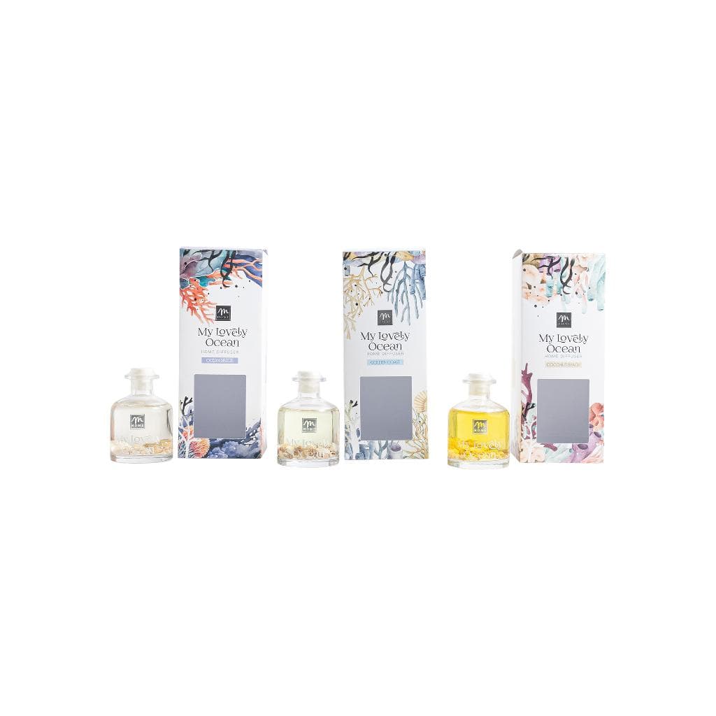 Diffusore di Essenza con Bacchetti Marino 230ml Diametro 7,9xH10,3cm Fragranze Assortite