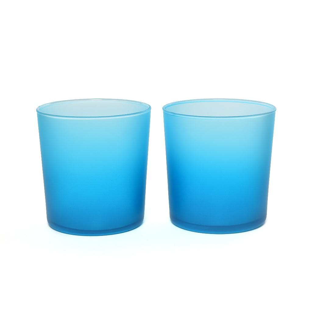 Set 6 Bicchieri Blu in Vetro 380ml 8,5x8,5xH9cm in Calici da acqua Save The Money - Rimini, commercioVirtuoso.it