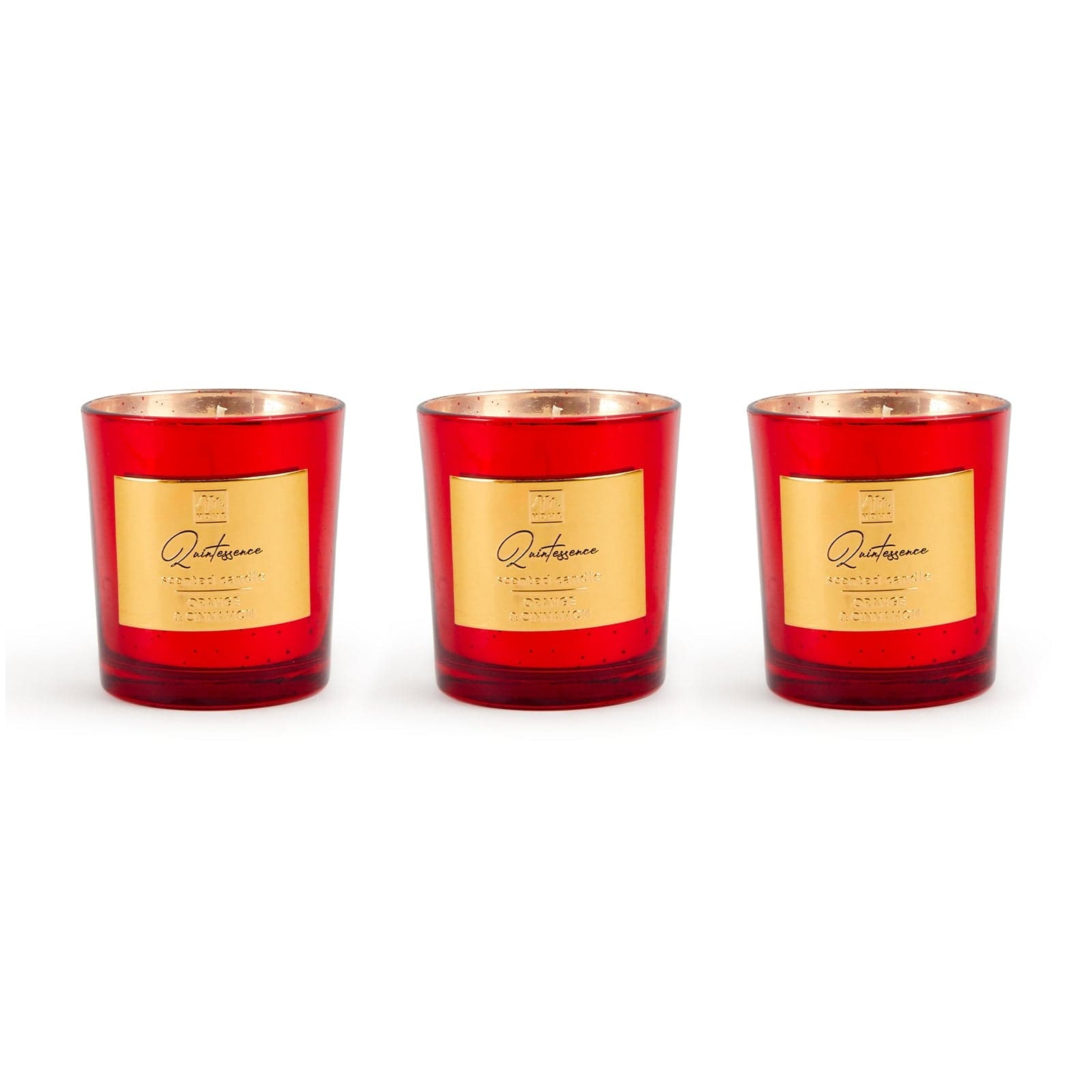 Candela confezione in vetro decorazioni e profumazione per ambienti set da 3 - 10