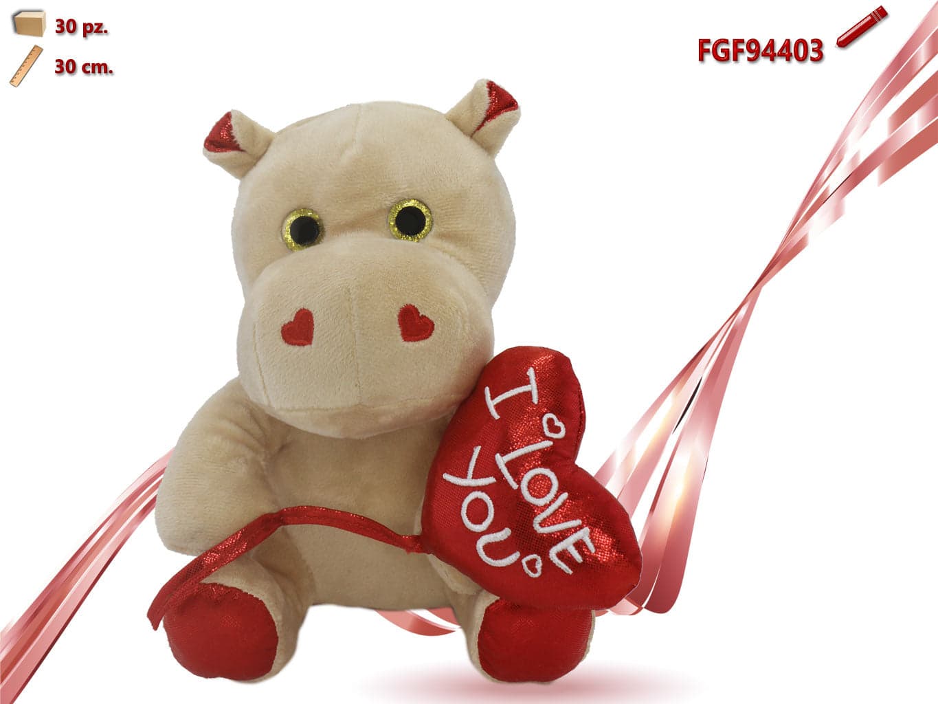 Ippopotamo con cuore in Set copripiumini e federe Save The Money - Rimini, commercioVirtuoso.it