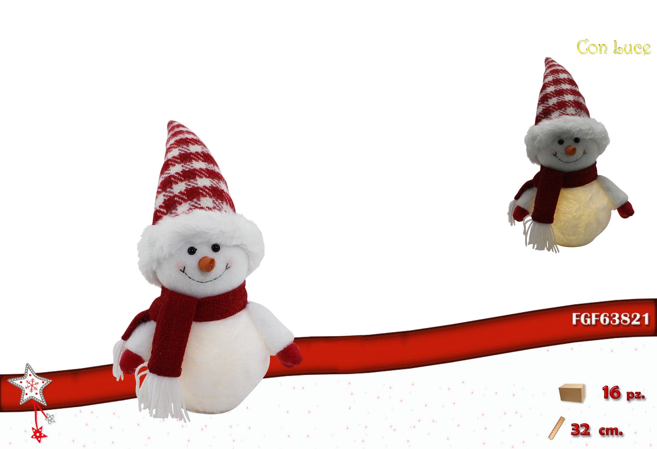 Snowman Peluche con Luce. in Animali di peluche Save The Money - Rimini, commercioVirtuoso.it