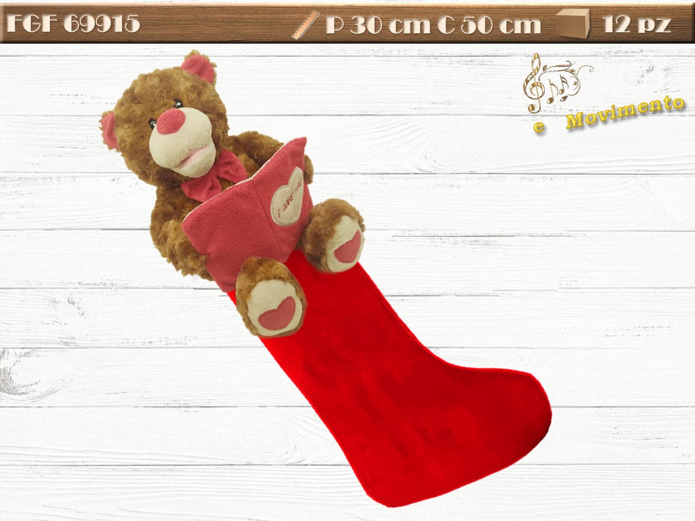 Orso con Calza Movimento e Musica