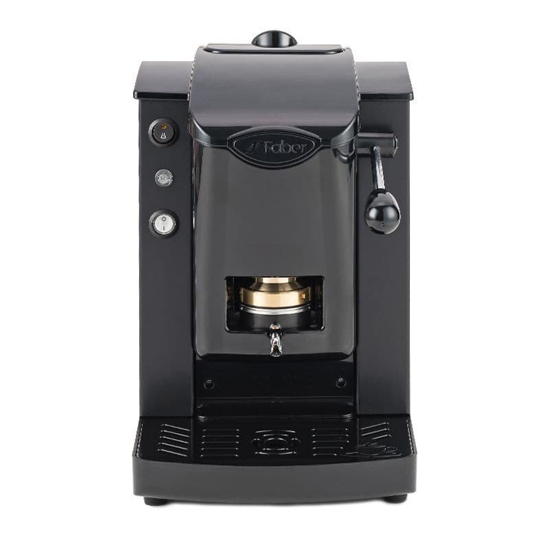 Faber slot plast basic - macchina per caffe con pressacialda in ottone - telaio in metallo nero e frontale in policarbonato nero - FABSPNERNBASOTT