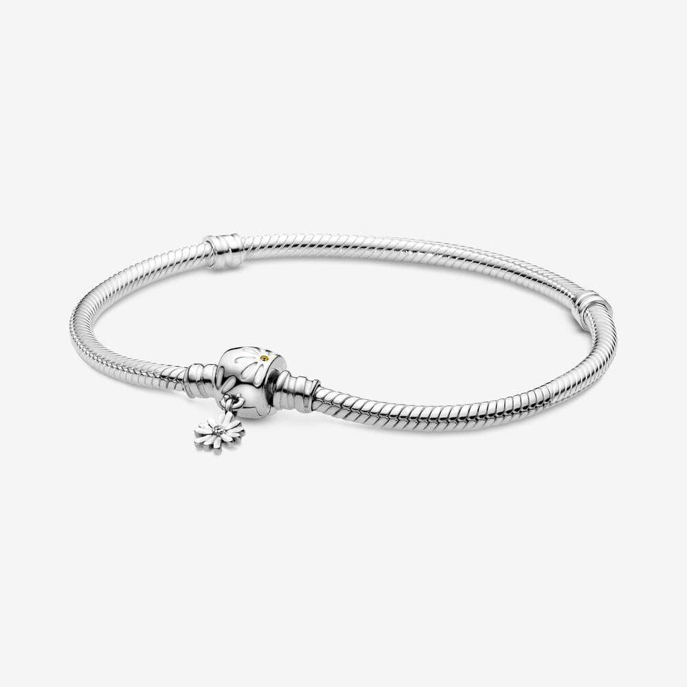 Pandora Bracciale Moments con maglia snake e chiusura con margherita