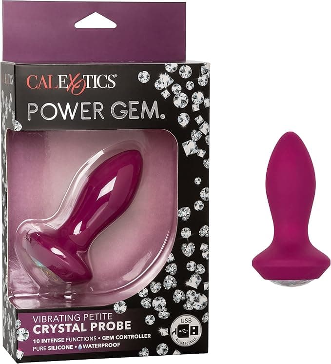 Power gem plug anale vibro 9,5 cm motore in punta viola ricaricabile silicone in prodotto Erosdom - Palmi, commercioVirtuoso.it