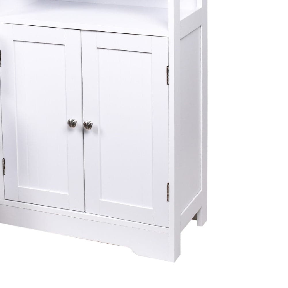 Mobile in Legno 80x30 H 86cm Bagno Camera Ingresso Salvaspazio 2 Ante 3 Cassetti - 7