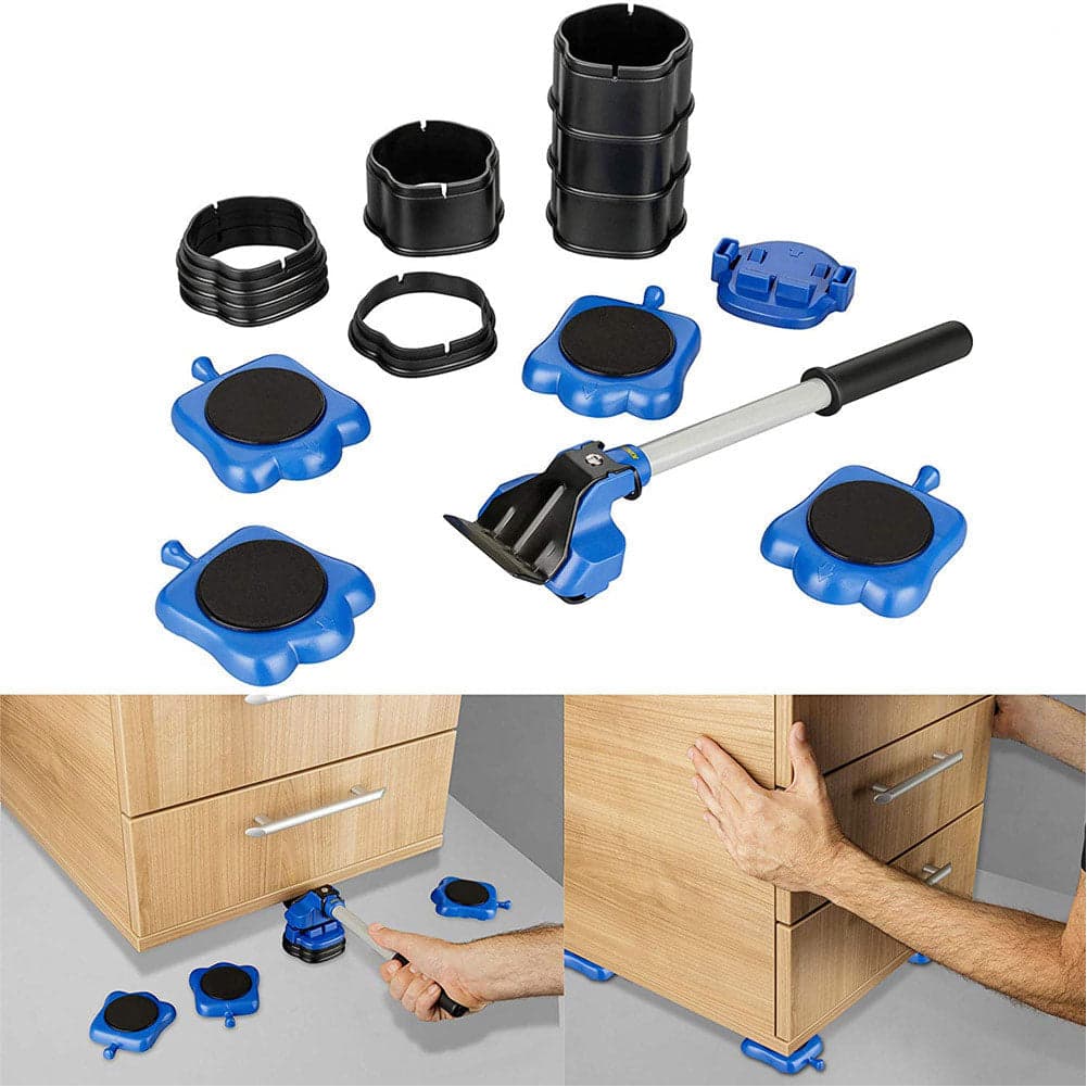 Kit Sposta Mobili con Ruote Sollevatore fino a 1200kg Sposta e Solleva Mobili in Rotelle Danyx - Casoria, commercioVirtuoso.it