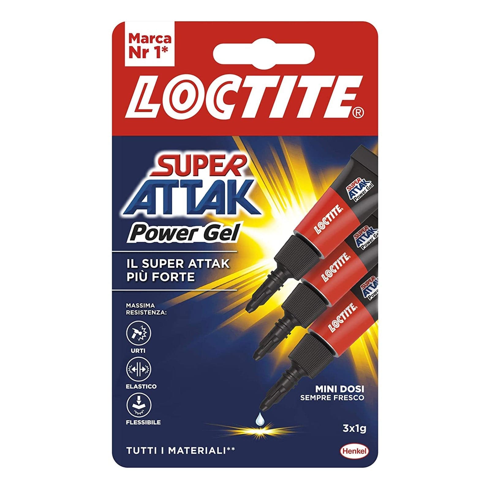 Colla "Super Attak Power Flex" adesivo trasparente e istantaneo specifico per materiali flessibili in Super colla La Zappa - Altamura, commercioVirtuoso.it