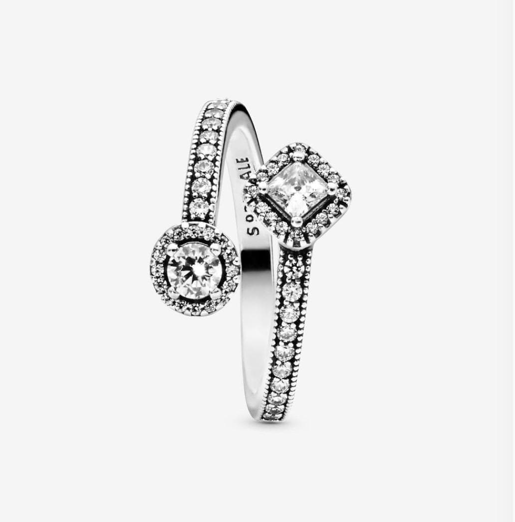 Pandora anello aperto con pietra rotonda e quadrata in Anelli Alba Gioielli - Casoria, commercioVirtuoso.it