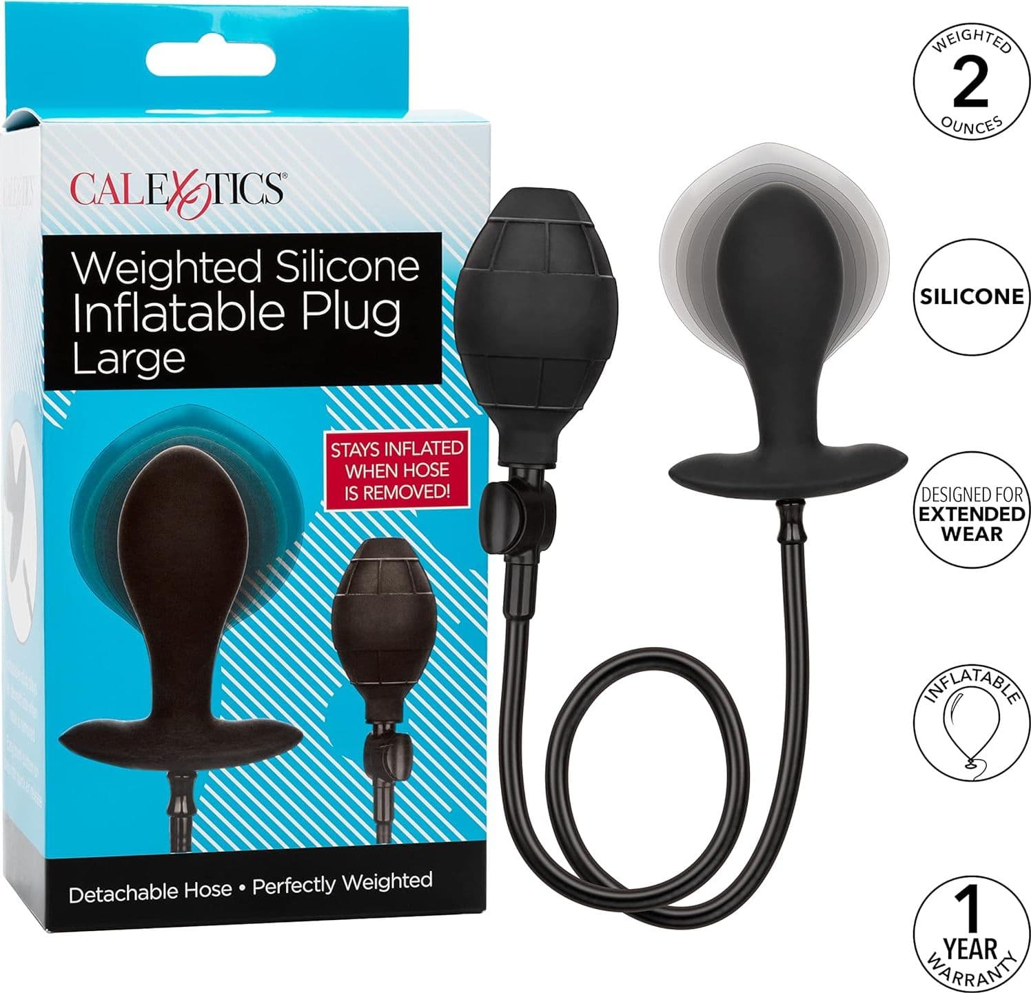 Plug anale Large gonfiabile indossabile stimolatore prostata Grande Calexotics in prodotto Erosdom - Palmi, commercioVirtuoso.it