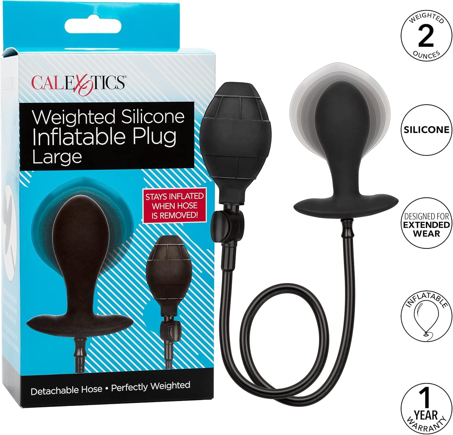Plug anale Large gonfiabile indossabile stimolatore prostata Grande Calexotics in prodotto Erosdom - Palmi, commercioVirtuoso.it