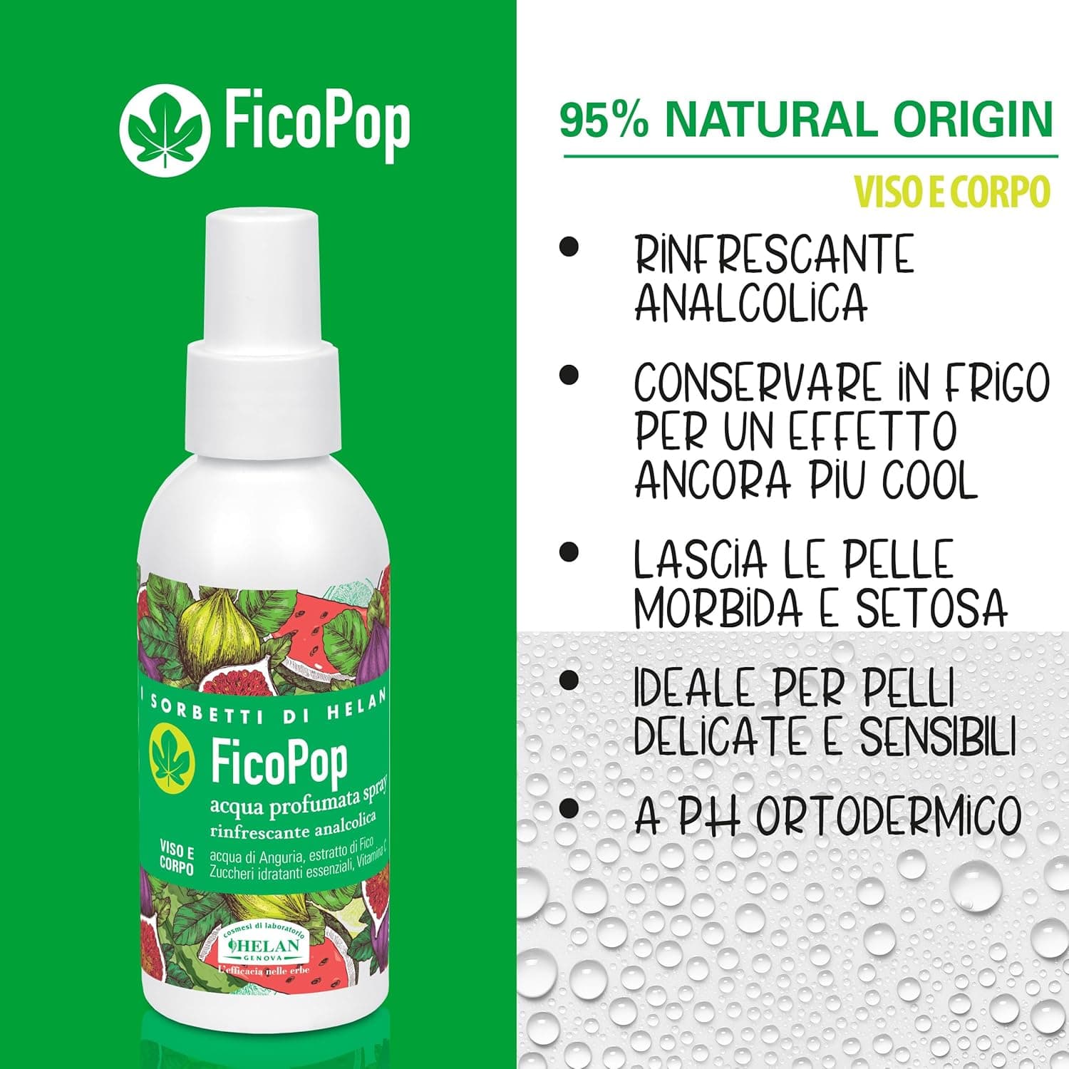 FicoPop Acqua Profumata Spray Rinfrescante Analcolica 100ml - Naturopatica shop & therapy