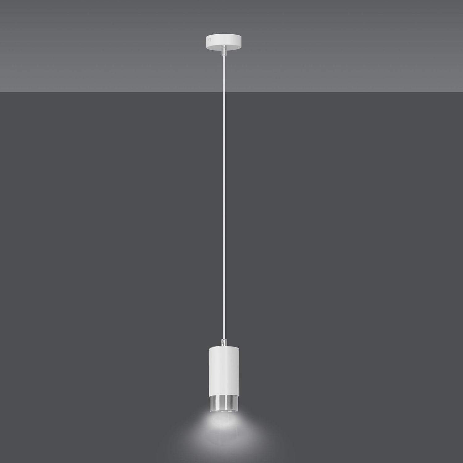 Sospensione Moderna 1 Luce Fumiko A Cilindro In Acciaio Bianco E Cromo in Lampade a sospensione LuceArt - Montecorvino Pugliano, commercioVirtuoso.it