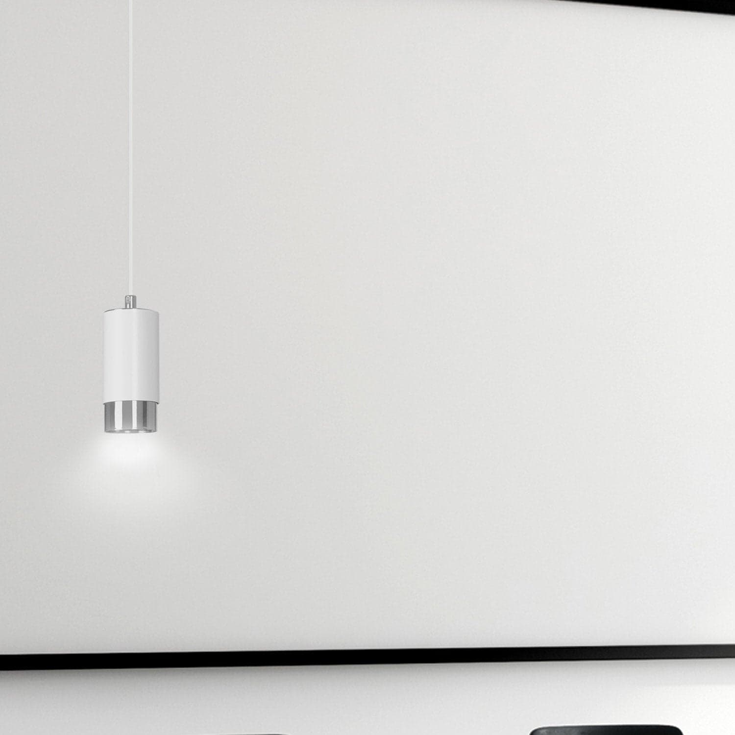 Sospensione Moderna 1 Luce Fumiko A Cilindro In Acciaio Bianco E Cromo in Lampade a sospensione LuceArt - Montecorvino Pugliano, commercioVirtuoso.it