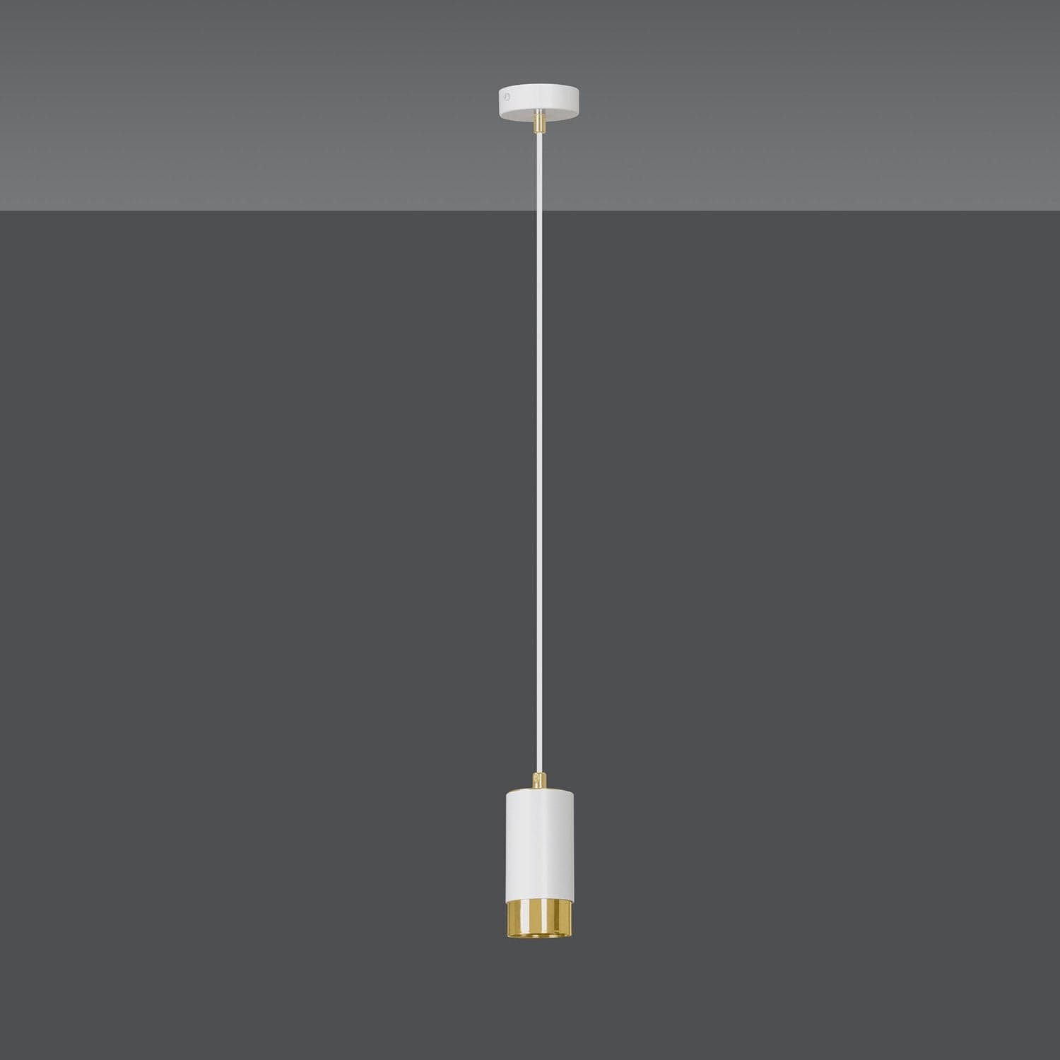 Sospensione Moderna 1 Luce Fumiko A Cilindro In Acciaio Bianco E Oro in Lampade a sospensione LuceArt - Montecorvino Pugliano, commercioVirtuoso.it