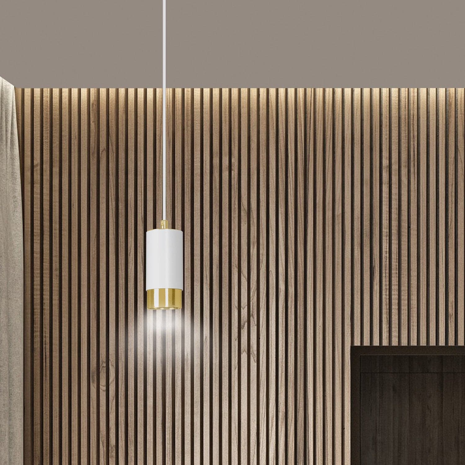 Sospensione Moderna 1 Luce Fumiko A Cilindro In Acciaio Bianco E Oro in Lampade a sospensione LuceArt - Montecorvino Pugliano, commercioVirtuoso.it