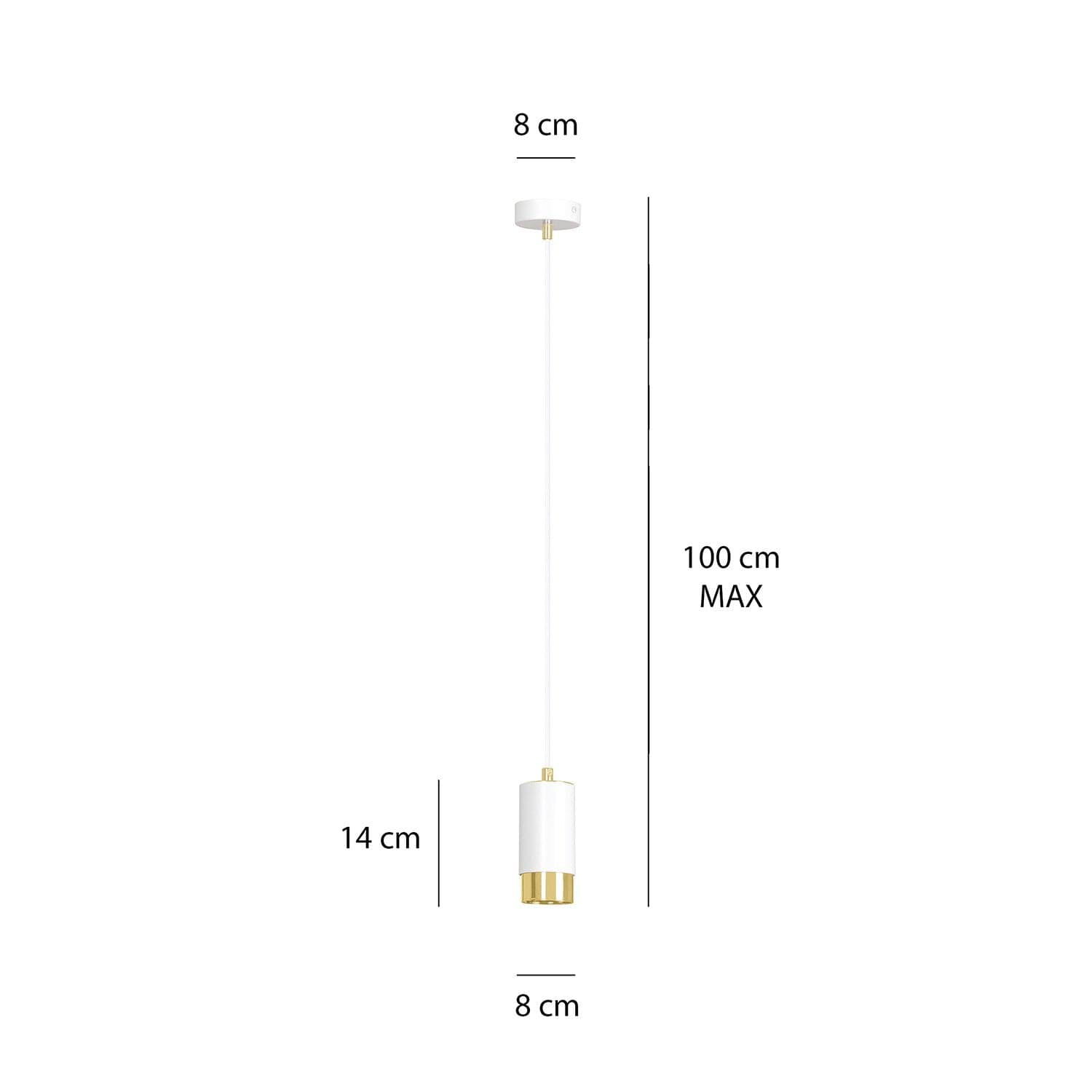 Sospensione Moderna 1 Luce Fumiko A Cilindro In Acciaio Bianco E Oro in Lampade a sospensione LuceArt - Montecorvino Pugliano, commercioVirtuoso.it