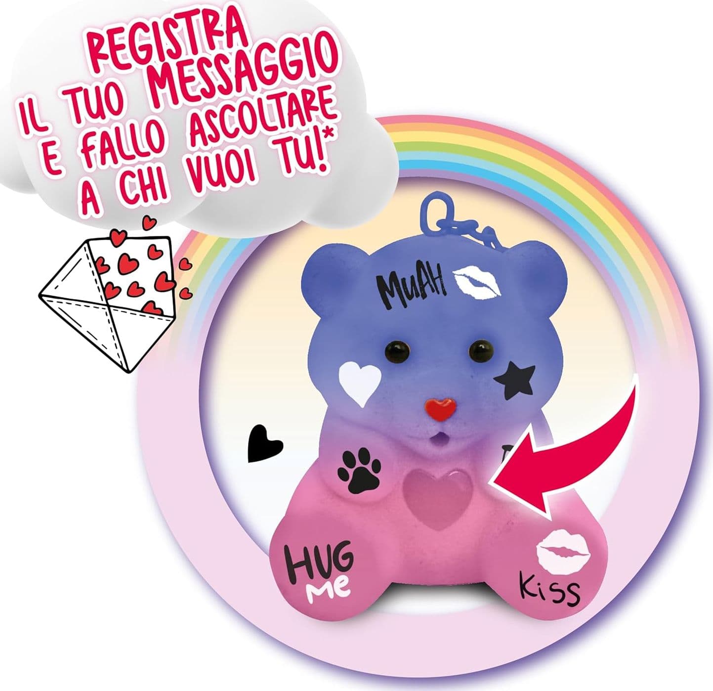 Giochi Preziosi - Coccolotti Love&Tell,  Orsetto Sweety, con Funzione Registrazione e Portachiavi Charm, Colore Sweety, Giochi Bambini 4 Anni +, Animali Interattivi Giocattolo in Persone Cartoleria Deja Vu - Crotone, commercioVirtuoso.it