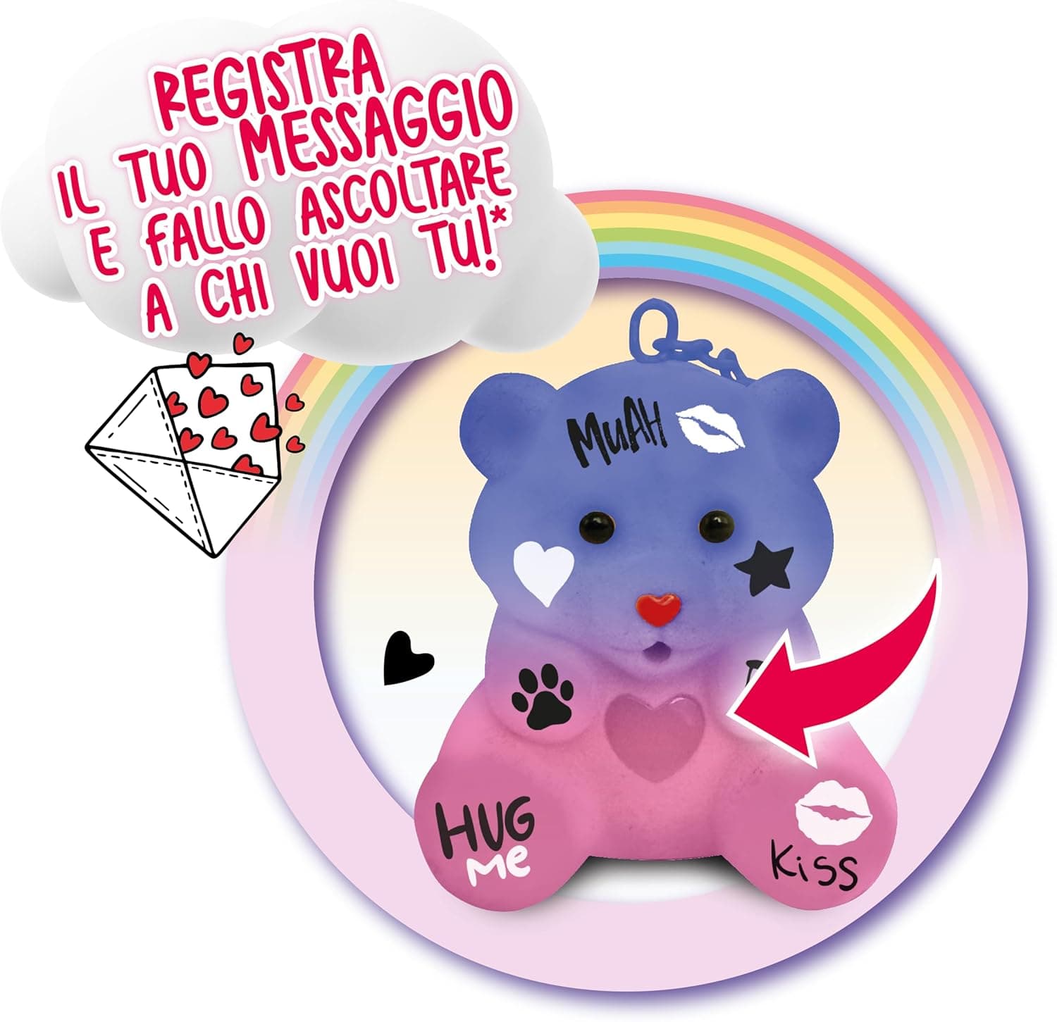 Giochi Preziosi - Coccolotti Love&Tell,  Orsetto Sweety, con Funzione Registrazione e Portachiavi Charm, Colore Sweety, Giochi Bambini 4 Anni +, Animali Interattivi Giocattolo in Persone Cartoleria Deja Vu - Crotone, commercioVirtuoso.it