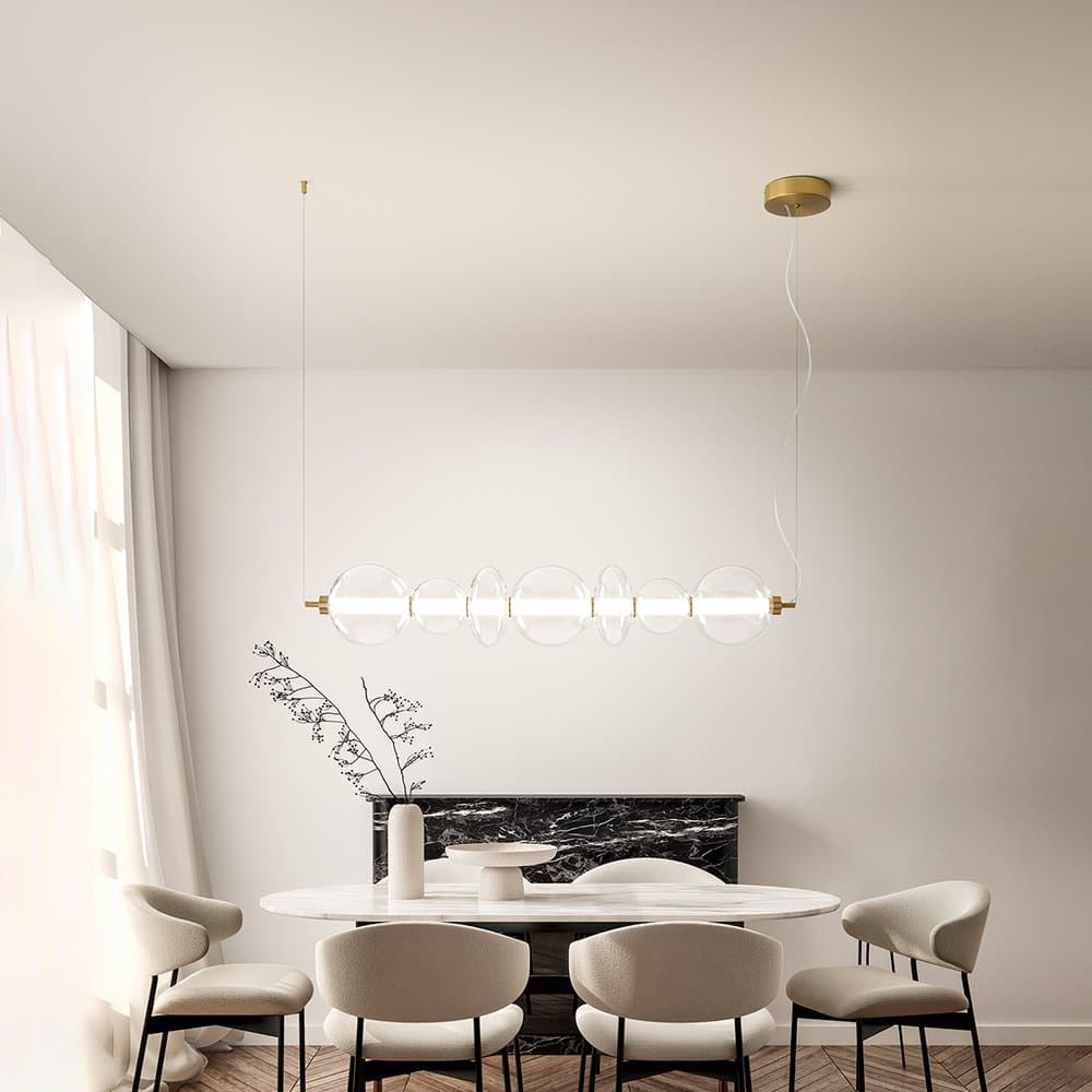 Sospensione Contemporanea Bubbles Metallo Oro Led Integrato 50W in Lampade a sospensione LuceArt - Montecorvino Pugliano, commercioVirtuoso.it