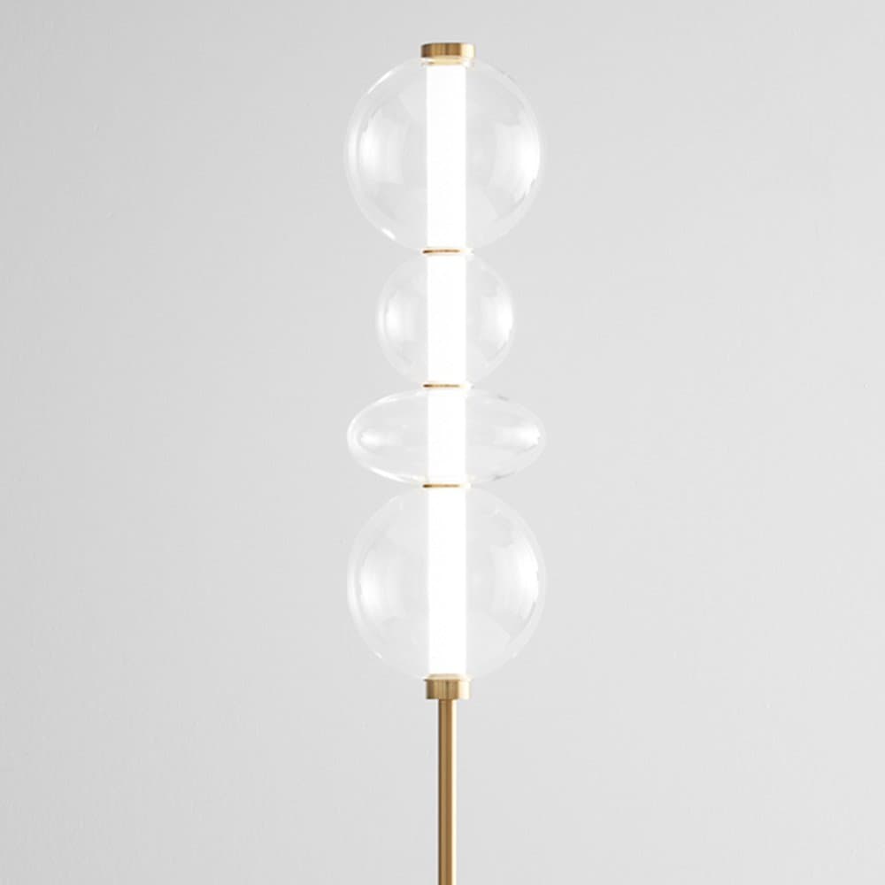 Piantana Contemporanea Bubbles Metallo Oro Led Integrato 36W in Lampade da terra LuceArt - Montecorvino Pugliano, commercioVirtuoso.it