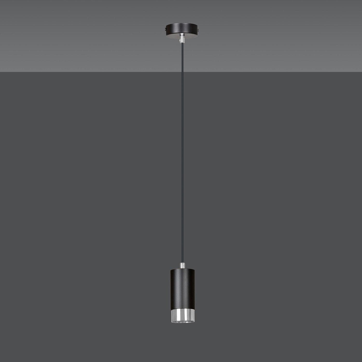 Sospensione Moderna 1 Luce Fumiko A Cilindro In Acciaio Nero E Cromo in Lampade a sospensione LuceArt - Montecorvino Pugliano, commercioVirtuoso.it