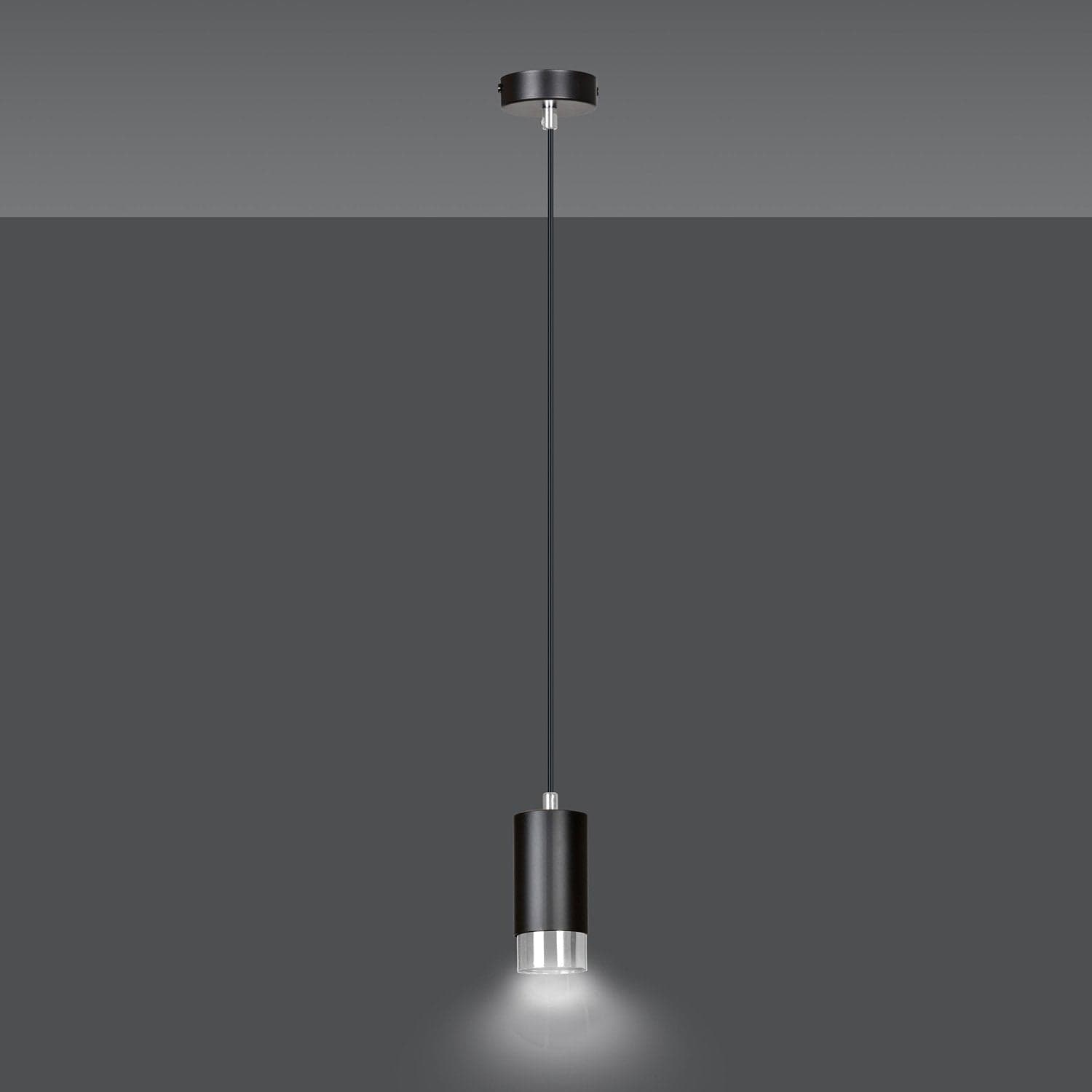 Sospensione Moderna 1 Luce Fumiko A Cilindro In Acciaio Nero E Cromo in Lampade a sospensione LuceArt - Montecorvino Pugliano, commercioVirtuoso.it