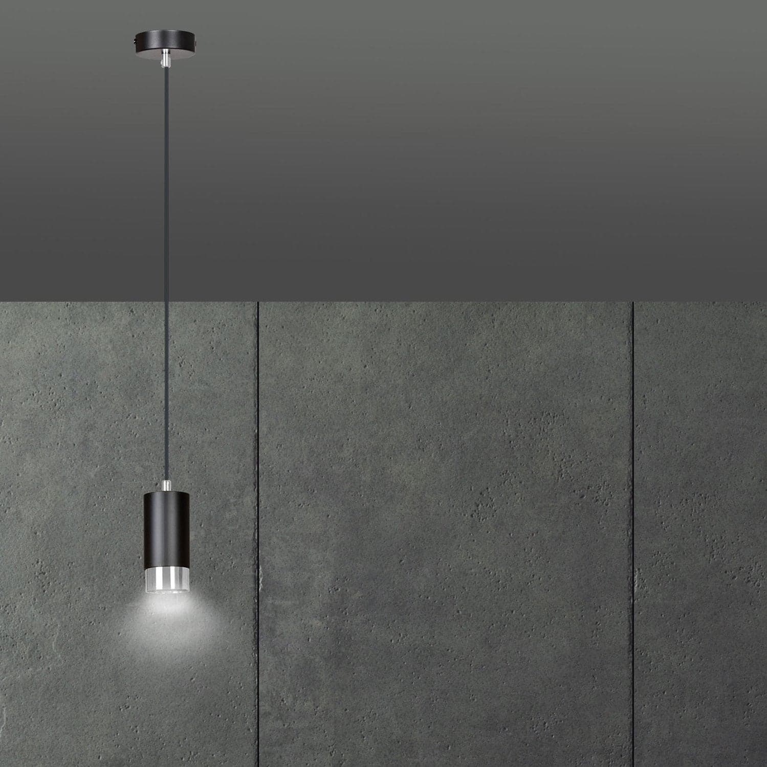 Sospensione Moderna 1 Luce Fumiko A Cilindro In Acciaio Nero E Cromo in Lampade a sospensione LuceArt - Montecorvino Pugliano, commercioVirtuoso.it