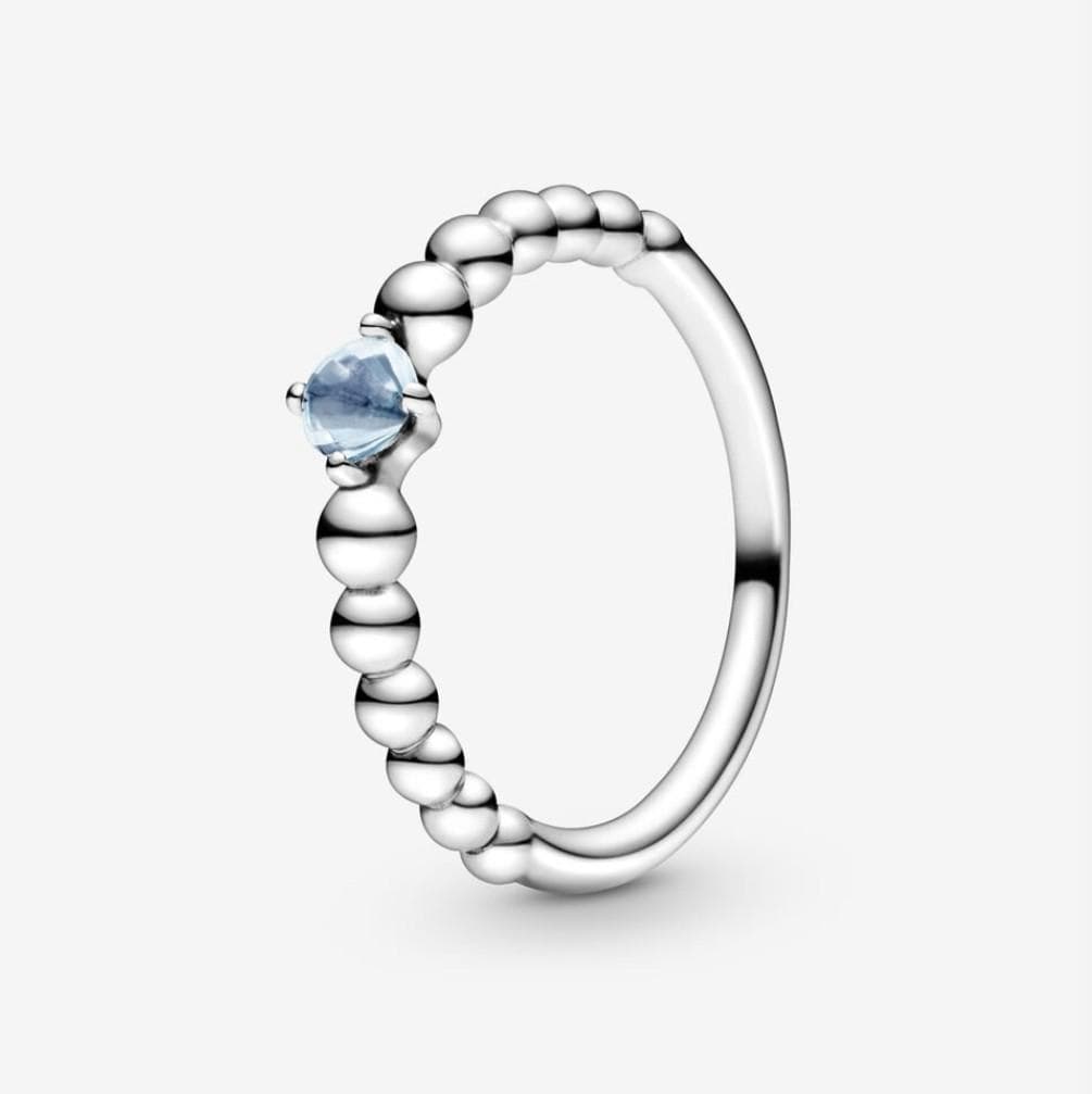 Pandora Anello azzurro acqua decorato con sfere