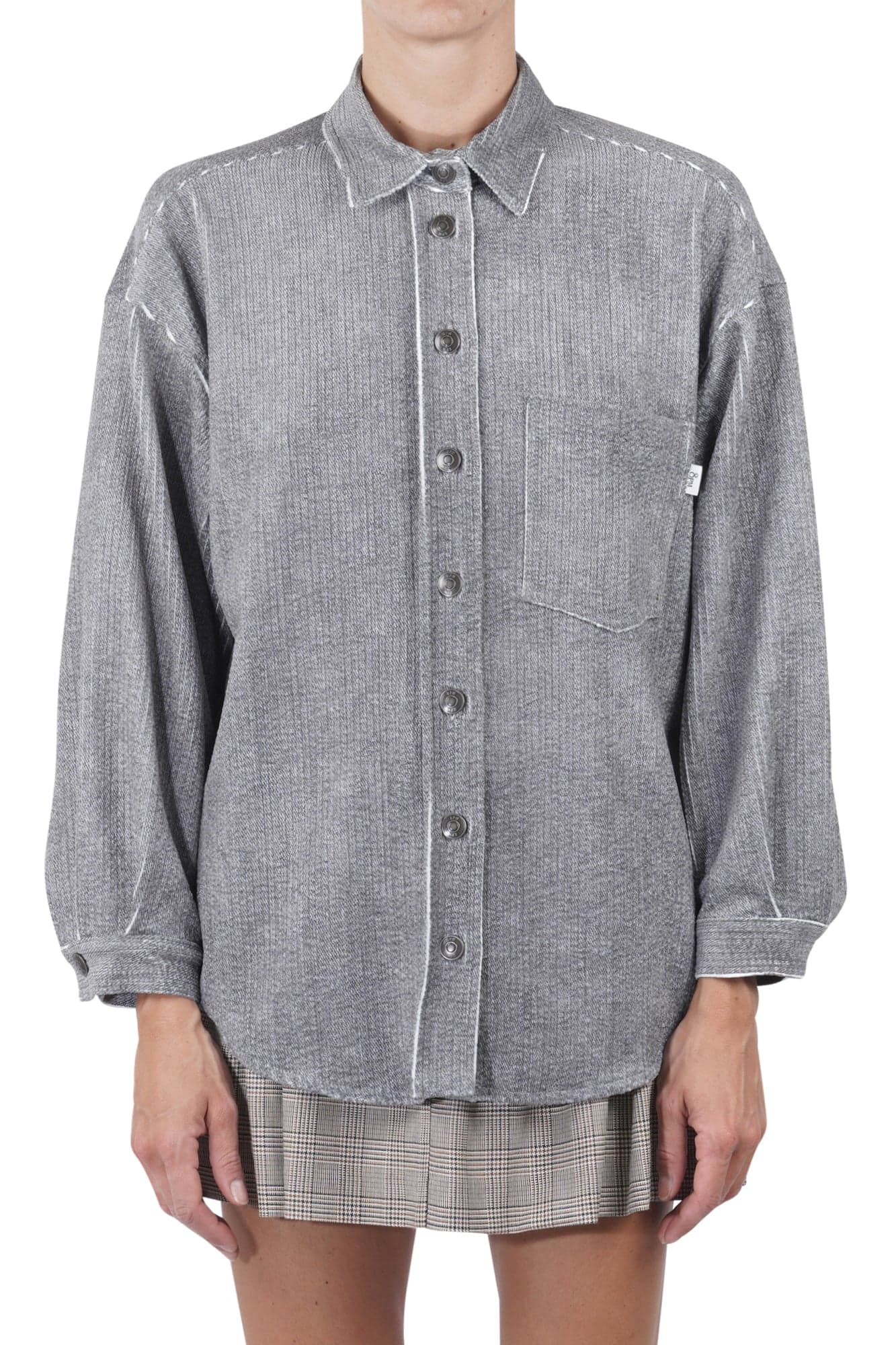8PM 8pm - Camicia - 460228 - Grigio da donna in Bluse e camicie Drestige - Casamassima, commercioVirtuoso.it