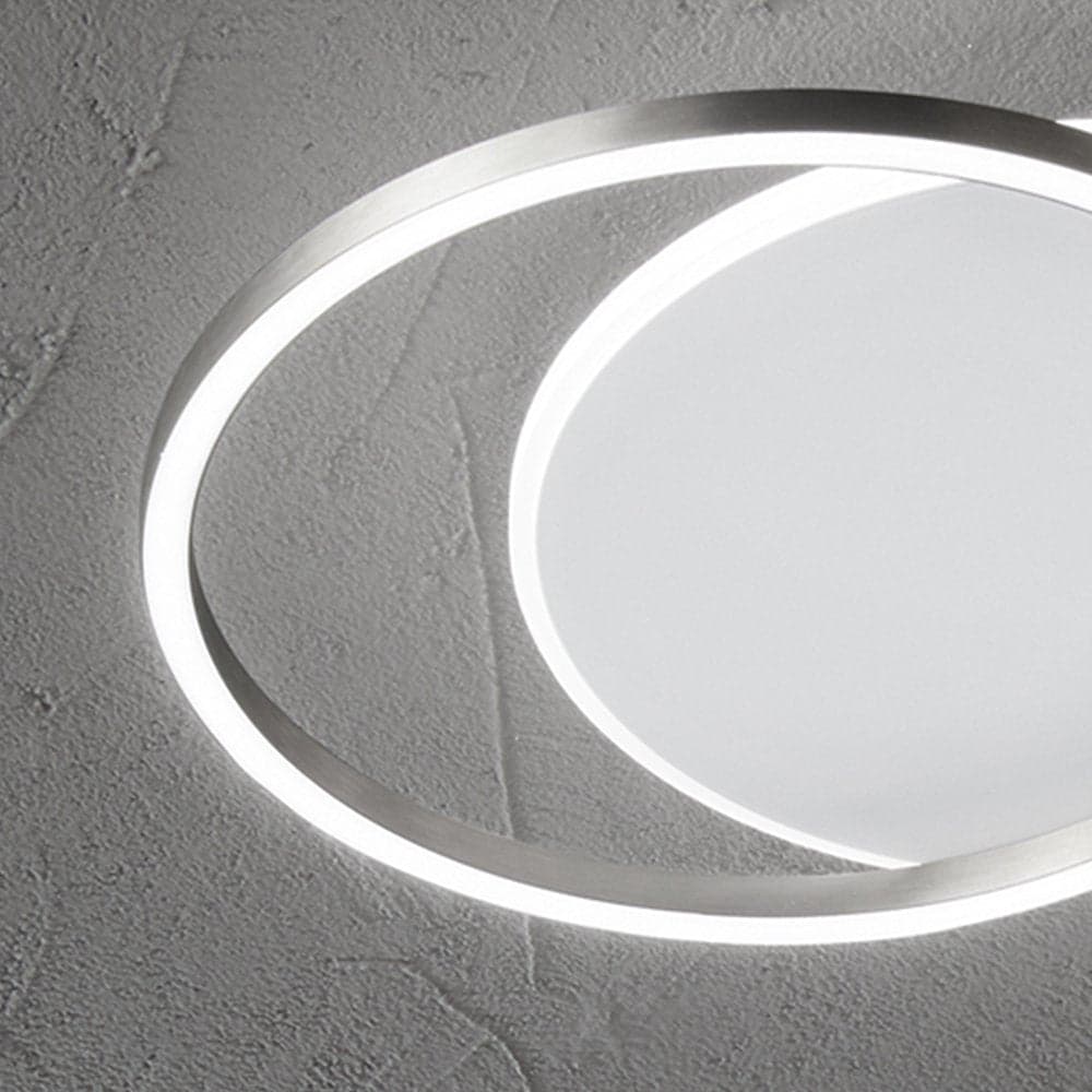 Plafoniera Contemporanea Orbit Alluminio Bianco Grigio Led Integrato 43W in Plafoniere LuceArt - Montecorvino Pugliano, commercioVirtuoso.it