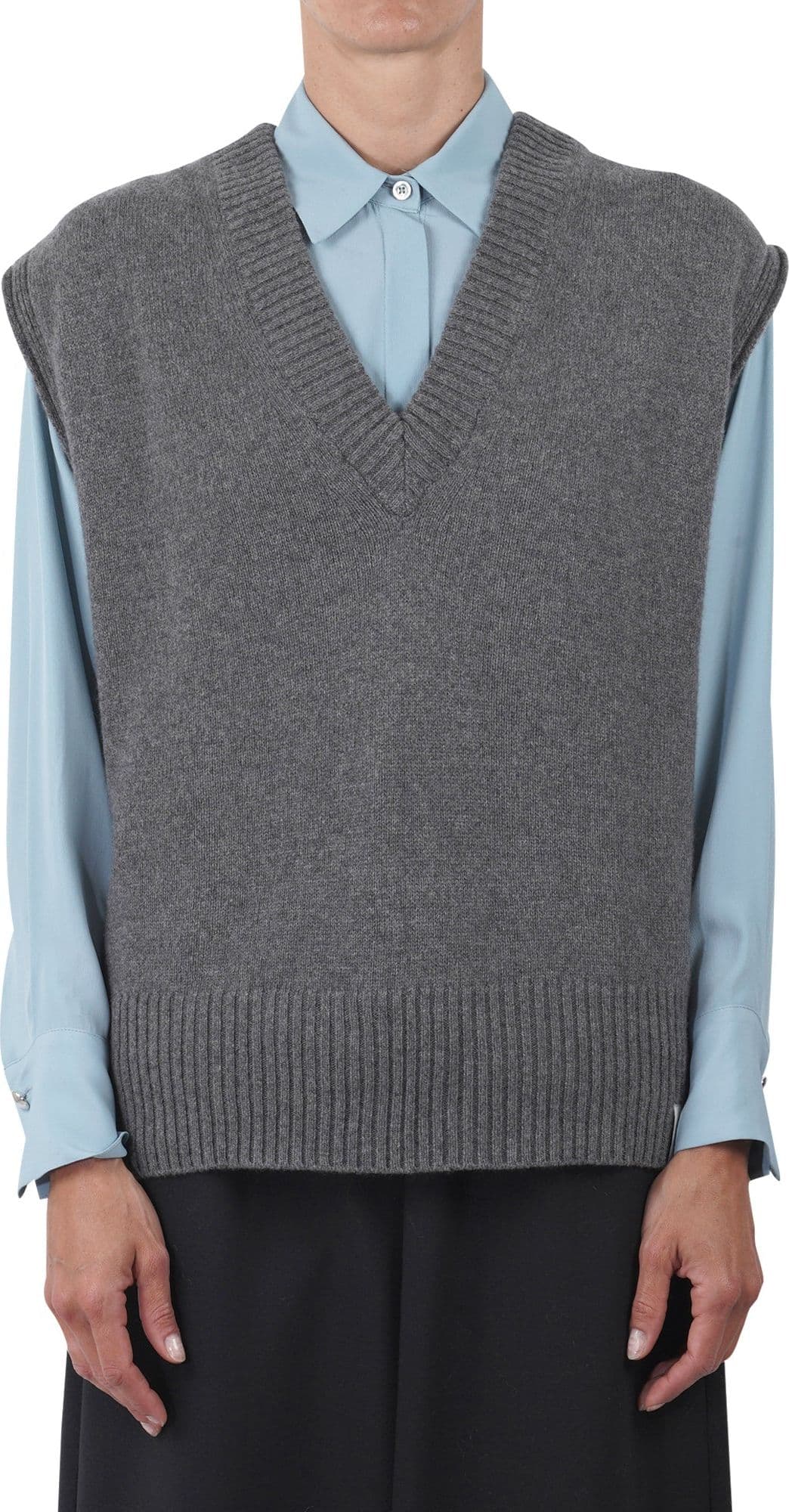 OTTOD'AME Ottod'ame - Gilet - 461362 - Grigio da donna in Gilet Drestige - Casamassima, commercioVirtuoso.it