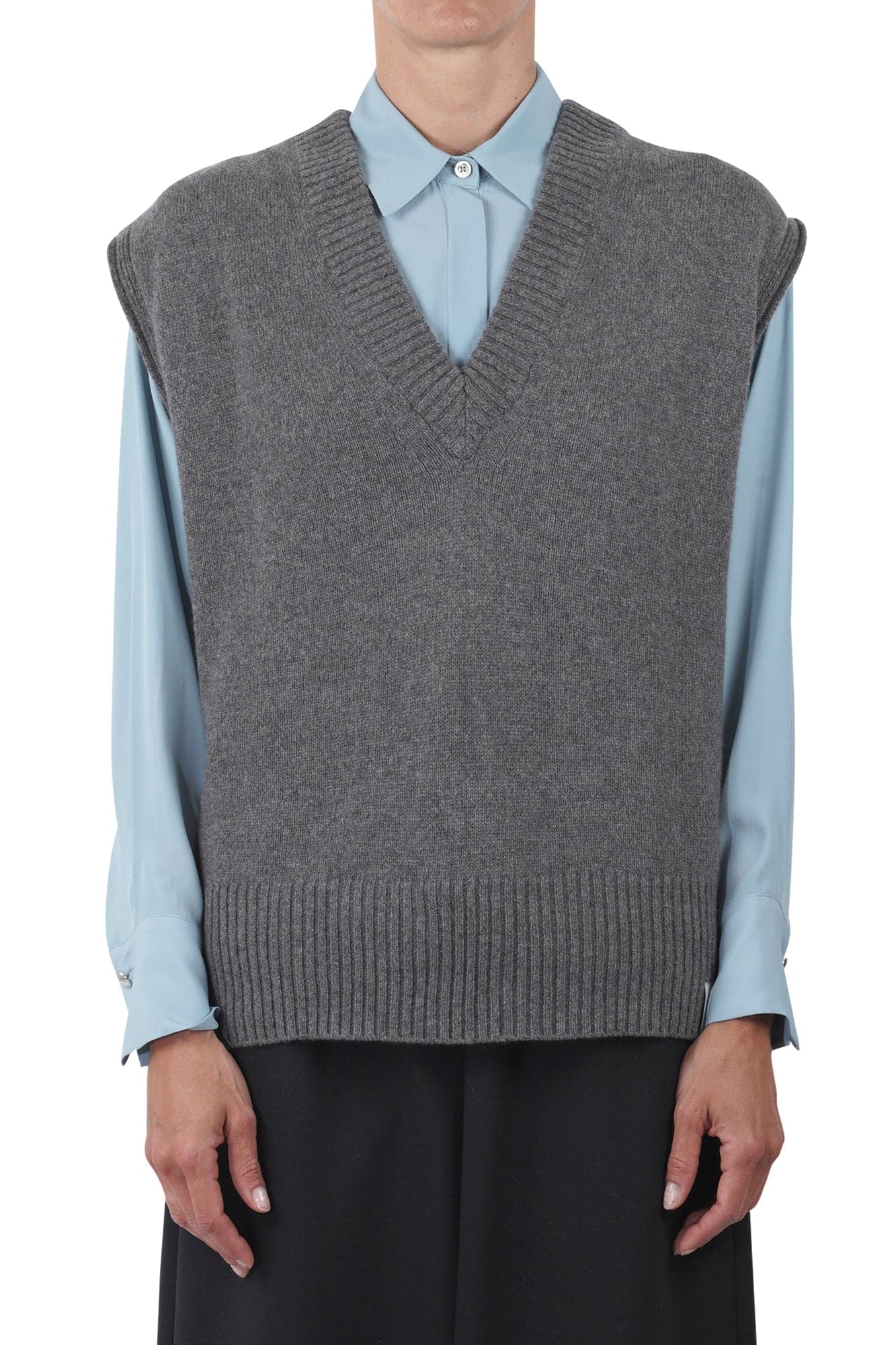 OTTOD'AME Ottod'ame - Gilet - 461362 - Grigio da donna in Gilet Drestige - Casamassima, commercioVirtuoso.it