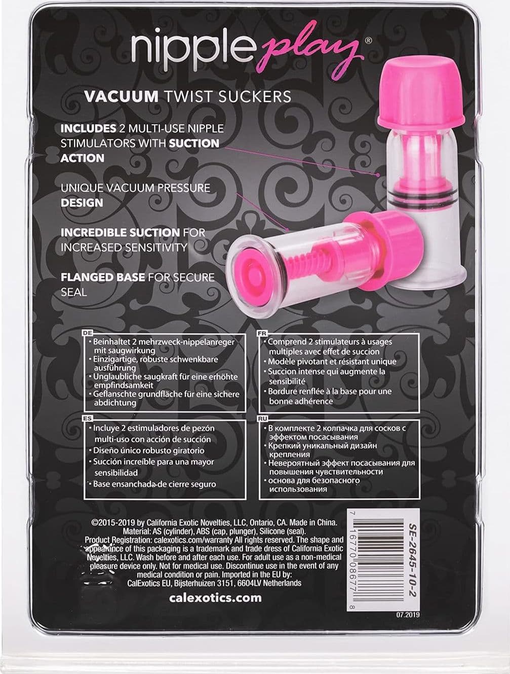 Succhia capezzoli twist vacuum a ventosa regolabili efficaci BDSm Fetish bondage in prodotto Erosdom - Palmi, commercioVirtuoso.it