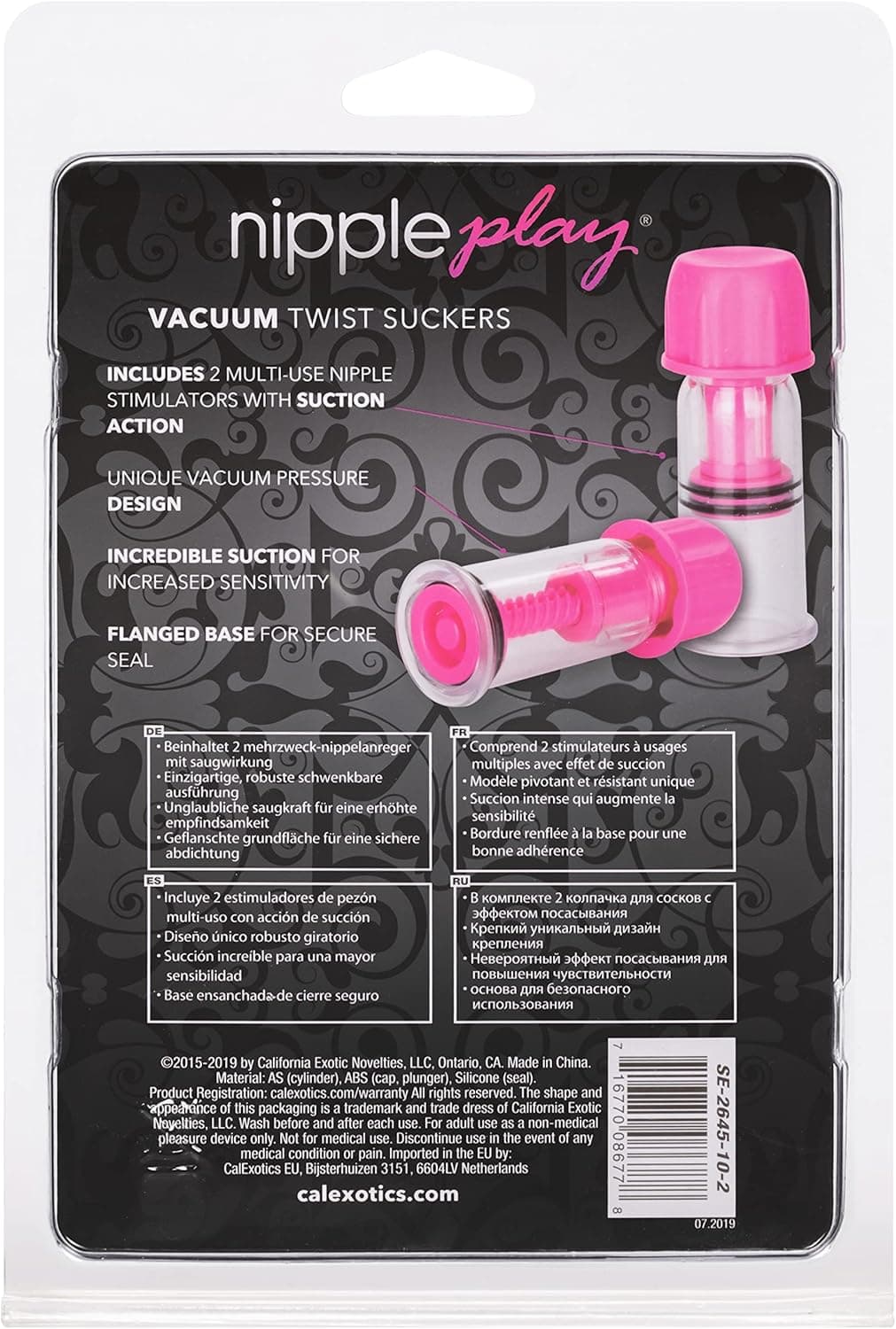 Succhia capezzoli twist vacuum a ventosa regolabili efficaci BDSm Fetish bondage in prodotto Erosdom - Palmi, commercioVirtuoso.it