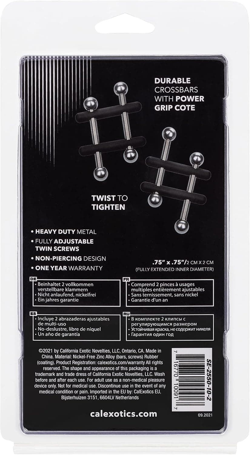 CalExotics Nipple Grips Morsetti per Capezzoli Regolabili Bondage BDSM in prodotto Erosdom - Palmi, commercioVirtuoso.it